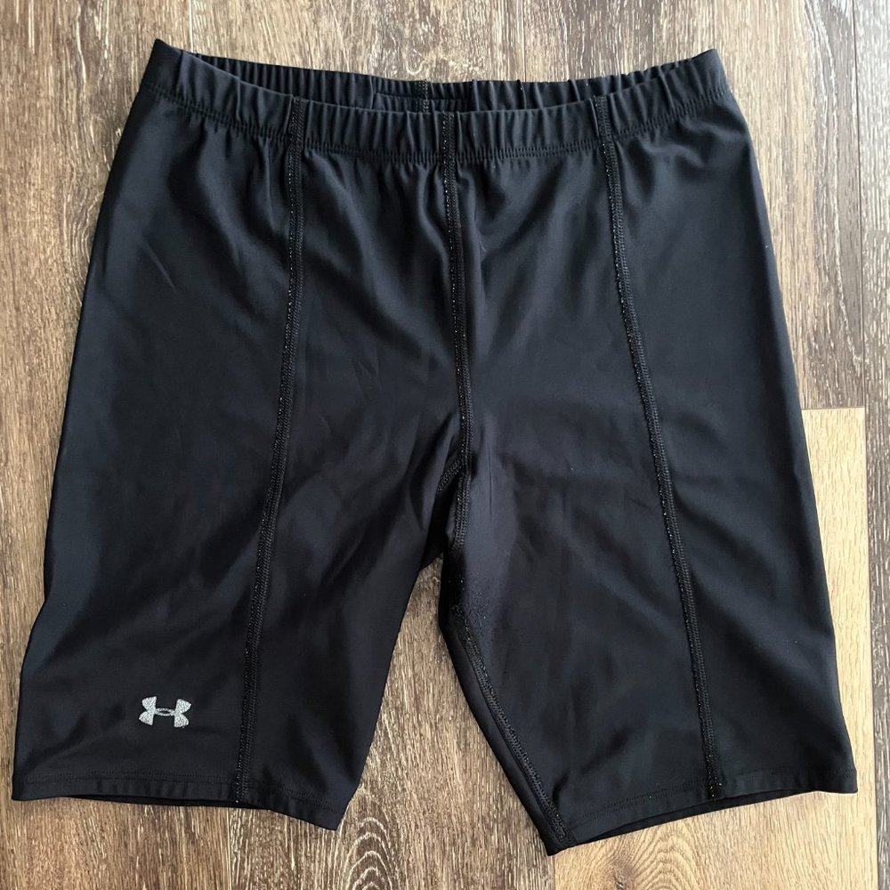 Y2K Black Under Armour 9in Compression Stretch Fit Shorts